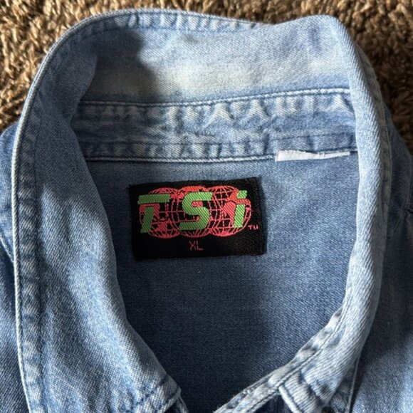 Florida Extra Large Blue Denim Shirt With Patch - Picture 4 of 9